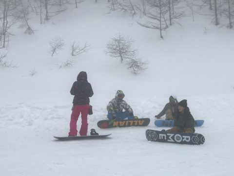 スノボ　川場　雪